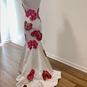 Jovani couture flower dress